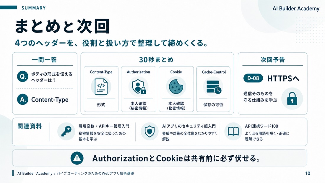 まとめと次回