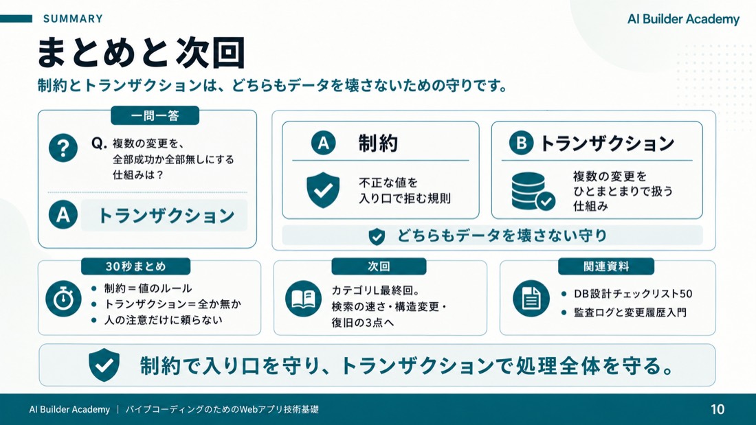 まとめと次回
