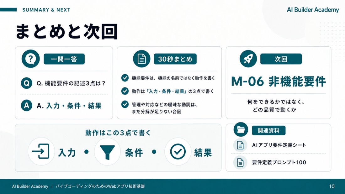 まとめと次回