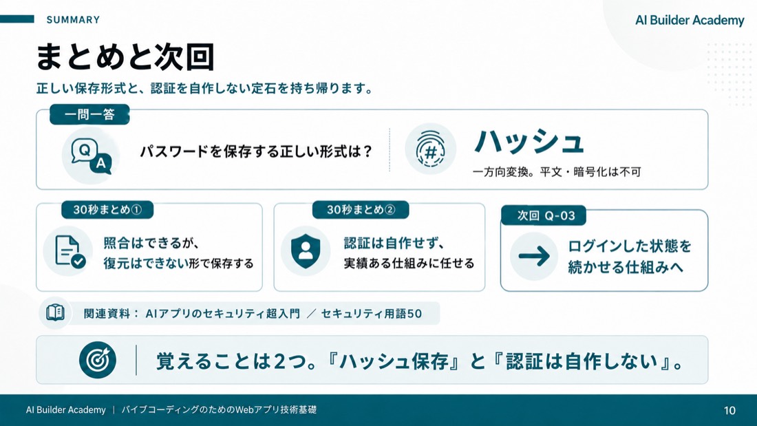 まとめと次回